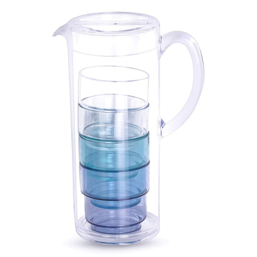 Brilliant - ACRYLIC 5PC WATER SET JUG 1.6L + 4 TUMBLERS Home & Kitchen