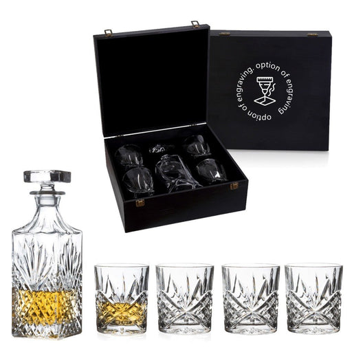 Brilliant - ASHFORD 5PC WHISKY SET IN WOOD BOX Home & Kitchen