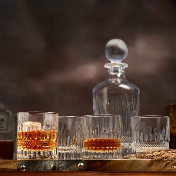 Brilliant - BALMORAL 5PC WHISKY SET WOOD BOX Home & Kitchen