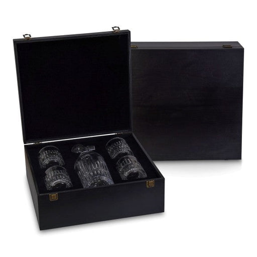 Brilliant - BALMORAL 5PC WHISKY SET WOOD BOX Home & Kitchen