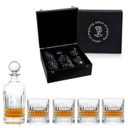 Brilliant - BALMORAL 5PC WHISKY SET WOOD BOX Home & Kitchen