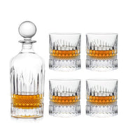 Brilliant - BALMORAL 5PC WHISKY SET WOOD BOX Home & Kitchen