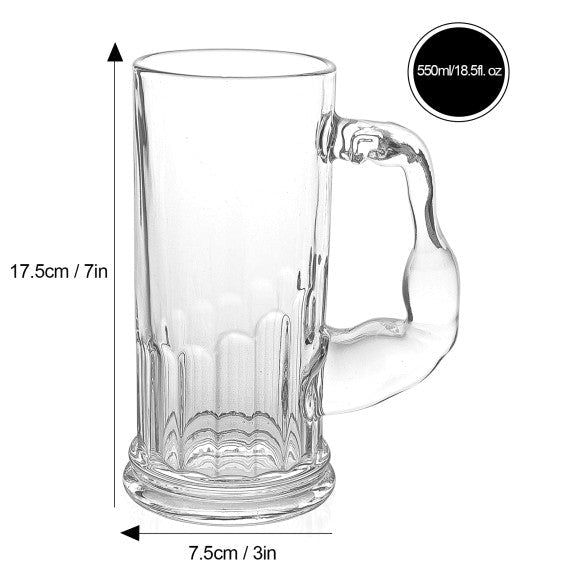 Brilliant - BEER MUG - MUSCLE MEN 550ML SET/2 Home & Kitchen