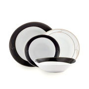Brilliant - BLACK ELEGANCE 16PC DINNERSET(4 PLACE SETTINGS) Home & Kitchen