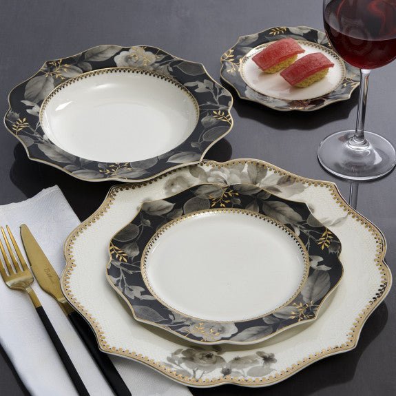 Brilliant - BLACK ROSE PLATTER 14" Home & Kitchen