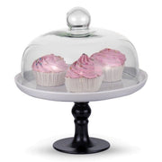 Brilliant - CAKE STAND & DOME 25CM - BLACK Home & Kitchen