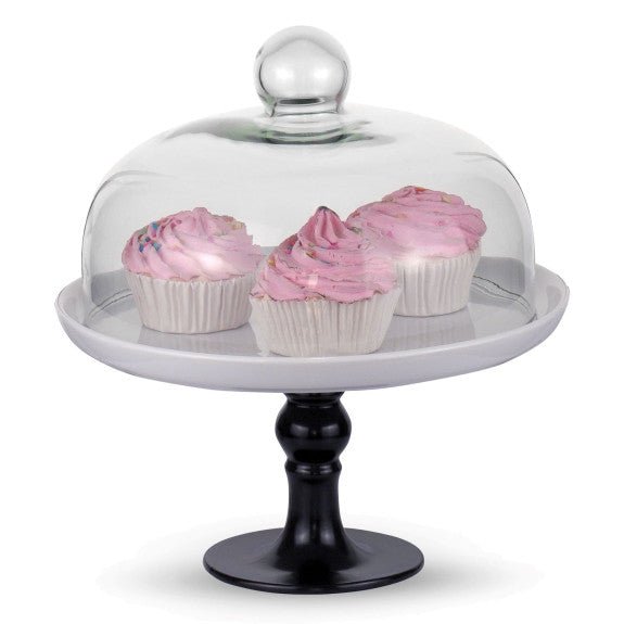 Brilliant - CAKE STAND & DOME 25CM - BLACK Home & Kitchen