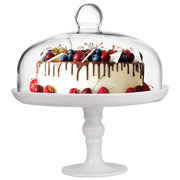 Brilliant - CAKE STAND & DOME 25CM - WHITE Home & Kitchen