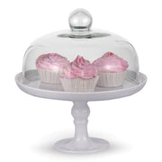 Brilliant - CAKE STAND & DOME 25CM - WHITE Home & Kitchen