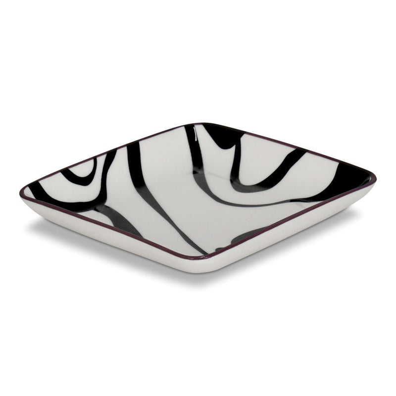 Brilliant - CHEVRON BLACK SQUARE PLATE 12CM Home & Kitchen