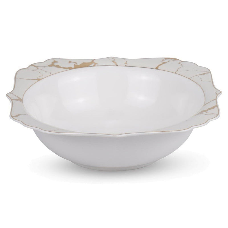 Brilliant - CREAM MARBLE BOWL 9" Home & Kitchen