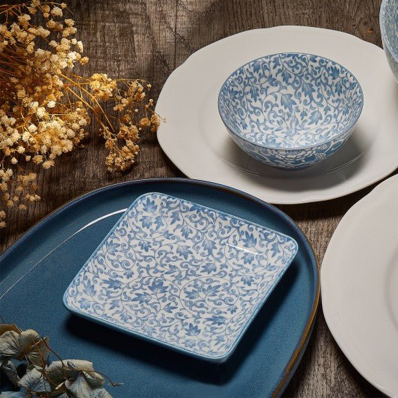 Brilliant - DENIM SQUARE PLATE 12CM Home & Kitchen