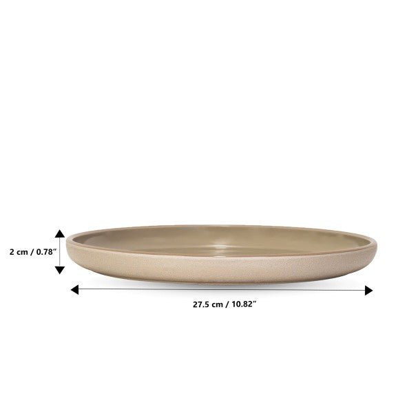 Brilliant - DINNER PLATE TAUPE 27.5CM Home & Kitchen