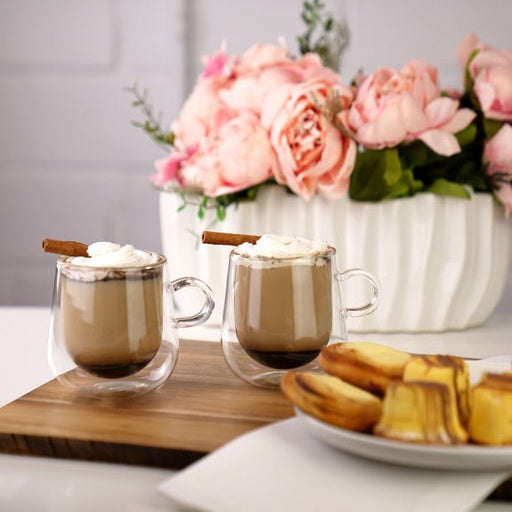 Brilliant - DOUBLE DOUBLE COFFEE CUP 275ML(LOOP ) S/2 Home & Kitchen