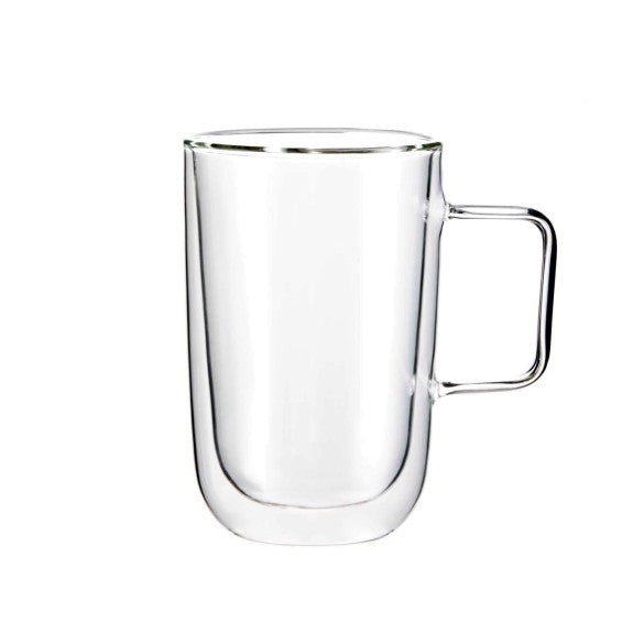 Brilliant - DOUBLE DOUBLE GLASS MUG 375ML S/2 Home & Kitchen