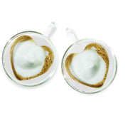 Brilliant - DOUBLE DOUBLE HEART COFFEE CUP 250ML S/2 Home & Kitchen