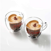 Brilliant - DOUBLE DOUBLE HEART COFFEE CUP SWEETHEART 250ML S/2 Home & Kitchen