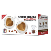 Brilliant - DOUBLE DOUBLE HEART MOCCA CUP 50ML S/2 Home & Kitchen
