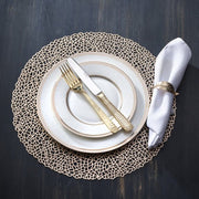 Brilliant - FLORAL LACE GOLD 18 PC DINNERSET Home & Kitchen