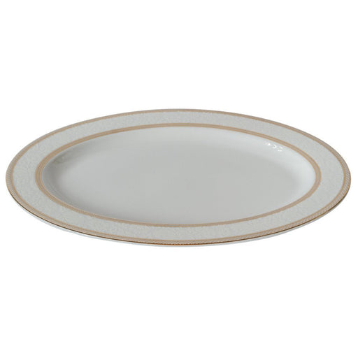 Brilliant - FLORAL LACE GOLD OVAL PLATTER 14" Home & Kitchen
