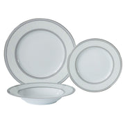 Brilliant - FLORAL LACE PLATINE 18 PC DINNERSET Home & Kitchen