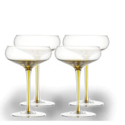 Brilliant - GEM AMBER COUPE CHAMP.150ML SET/4 Home & Kitchen