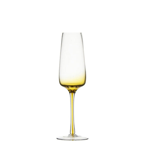 Brilliant - GEM AMBER FLUTE 200 ML SET/4 Home & Kitchen