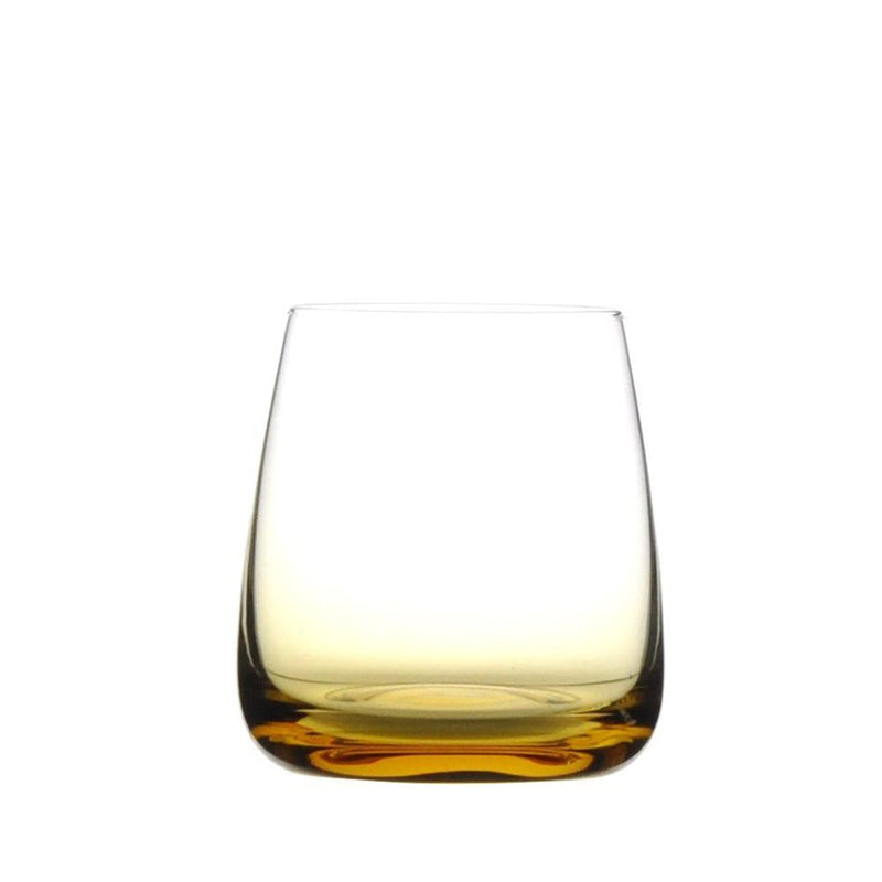 Brilliant - GEM AMBER OLD FASH/STEMLESS WINE 350 ML SET/4 Home & Kitchen
