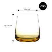 Brilliant - GEM AMBER OLD FASH/STEMLESS WINE 350 ML SET/4 Home & Kitchen