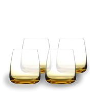 Brilliant - GEM AMBER OLD FASH/STEMLESS WINE 350 ML SET/4 Home & Kitchen