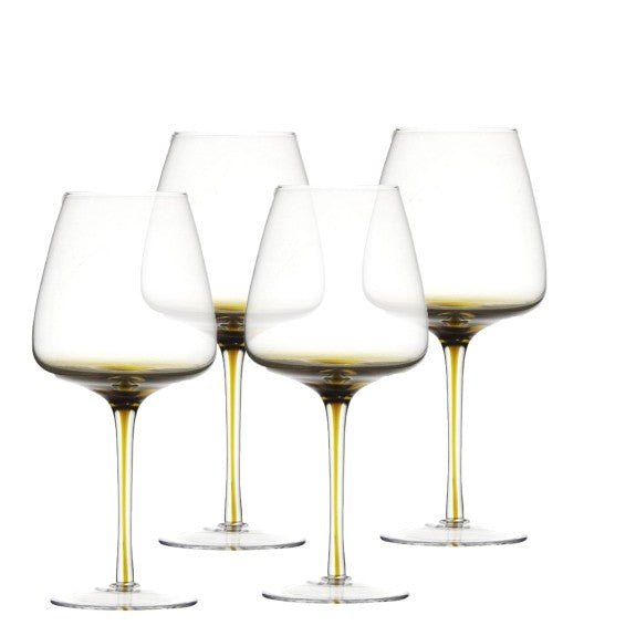 Brilliant - GEM AMBER UNIVERSAL WINE 540 ML SET/4 Home & Kitchen