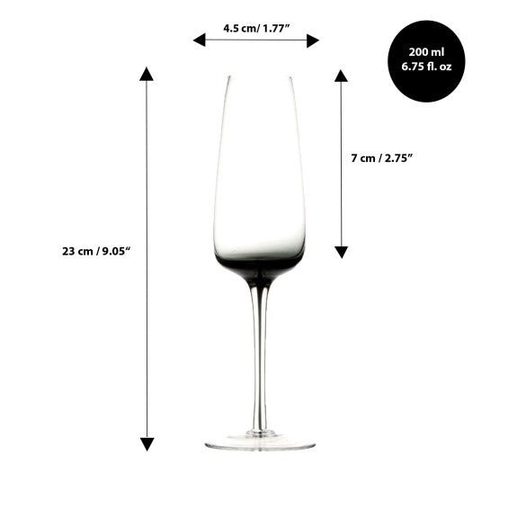 Brilliant - GEM ONYX FLUTE 200 ML Home & Kitchen
