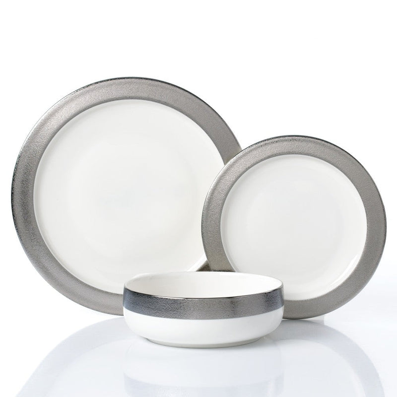 Brilliant - GLORY SILVER 18PC DINNERSET Home & Kitchen