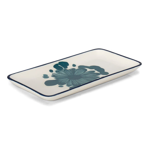 Brilliant - GREEN PETAL RECTANGULAR PLATE 22CM Home & Kitchen