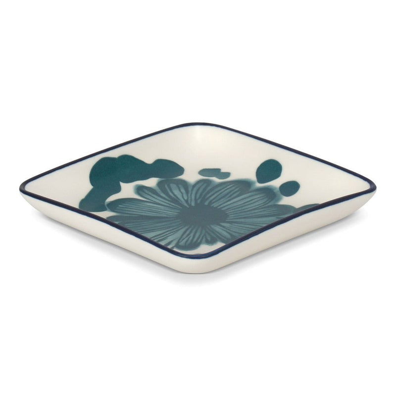 Brilliant - GREEN PETAL SQUARE PLATE 12CM Home & Kitchen