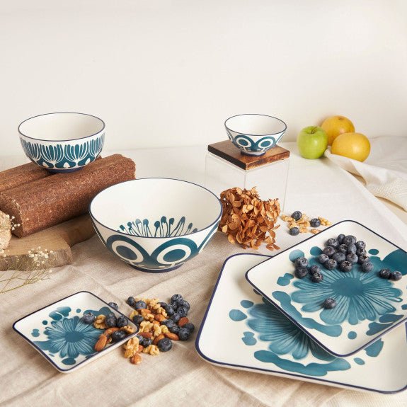 Brilliant - GREEN PETAL SQUARE PLATE 25.5CM Home & Kitchen