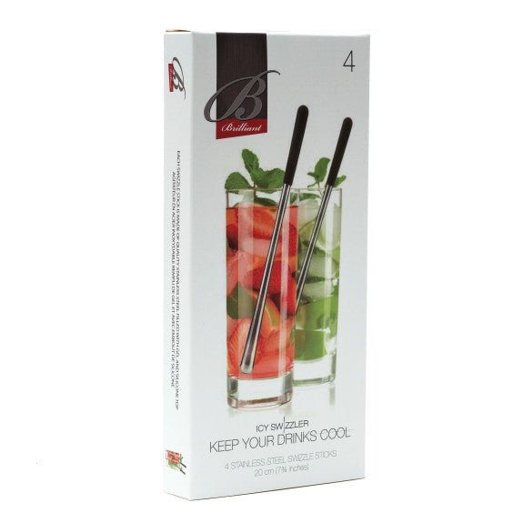 Brilliant - ICY - SWIZZLE STICK - 19.5 CM S/4 Home & Kitchen