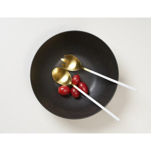 Brilliant - KIMONO WHITE & GOLD SALAD SERVER SET Home & Kitchen