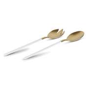 Brilliant - KIMONO WHITE & GOLD SALAD SERVER SET Home & Kitchen
