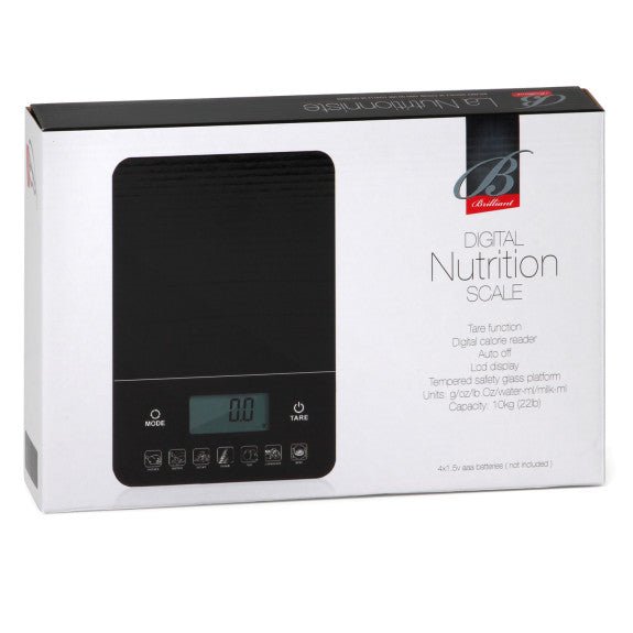 Brilliant - KITCHEN - NUTRITION SCALE BLACK Home & Kitchen