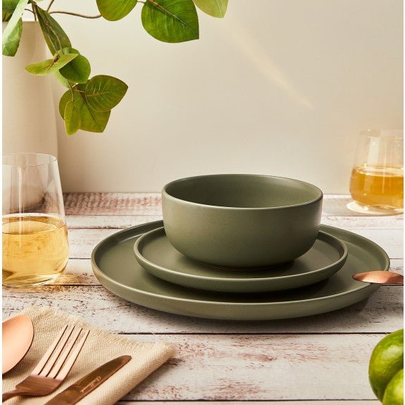 Brilliant - MIRAGE OLIVE 12PC DINNER SET Home & Kitchen