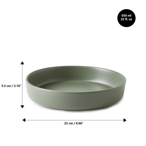 Brilliant - MIRAGE OLIVE PASTA BOWL 22CM SET/4 Home & Kitchen