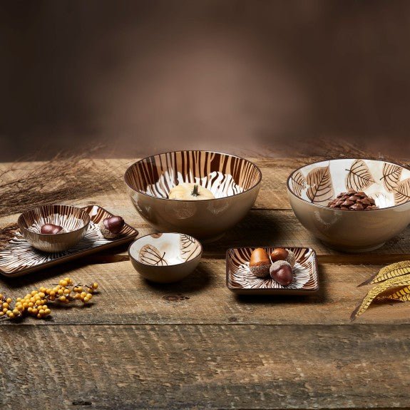 Brilliant - MOCHA/FEUILLAGE BOWL 20CM Home & Kitchen