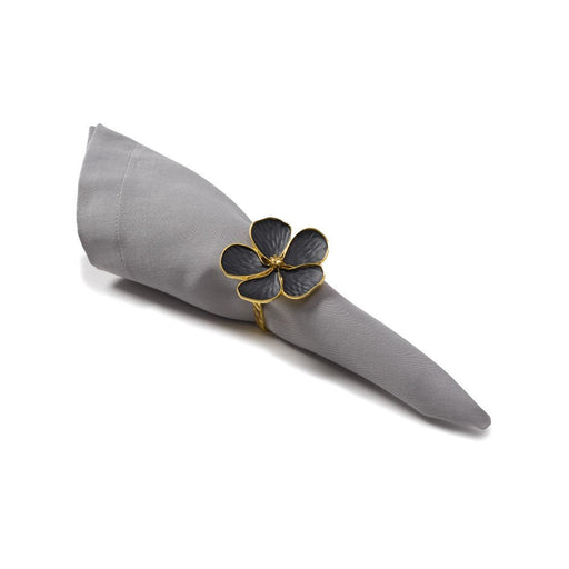 Brilliant - NAPKIN RING DAISY BLACK S/4 Home & Kitchen
