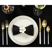 Brilliant - NAPKIN RING DAISY WHITE S/4 Home & Kitchen