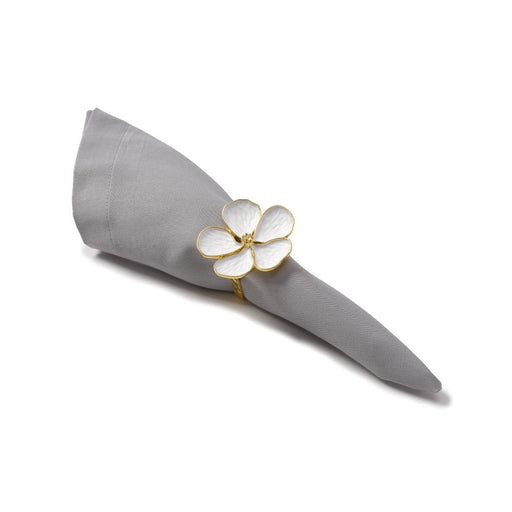Brilliant - NAPKIN RING DAISY WHITE S/4 Home & Kitchen