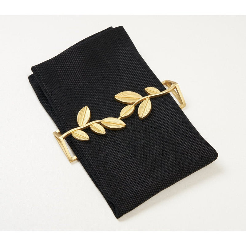 Brilliant - NAPKIN RING FLAT - VINTAGE GOLD S/4 Home & Kitchen