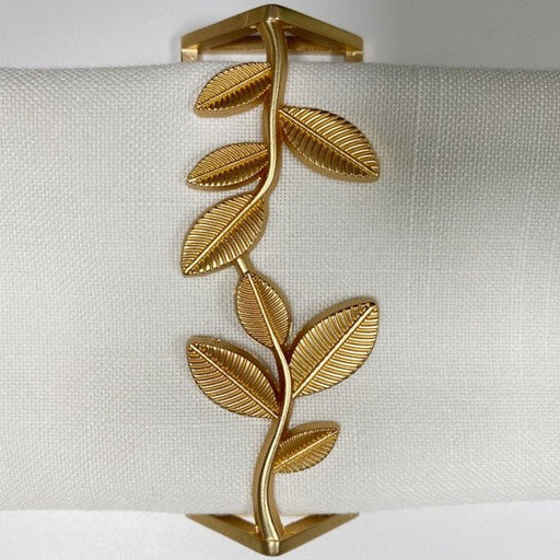 Brilliant - NAPKIN RING FLAT - VINTAGE GOLD S/4 Home & Kitchen