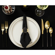 Brilliant - NAPKIN RING MEDALLION MARBLE BLACK Home & Kitchen