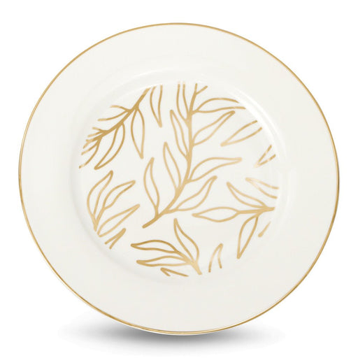 Brilliant - OLIVE LEAVES GOLD B&B PLATE SET/6 Home & Kitchen
